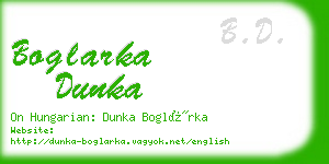 boglarka dunka business card